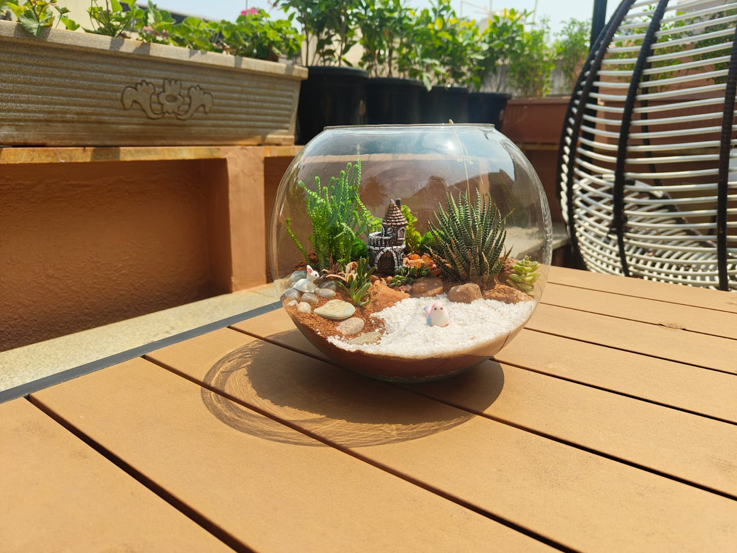 Emerald Globe with a House