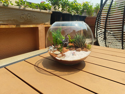 Emerald Globe with a House