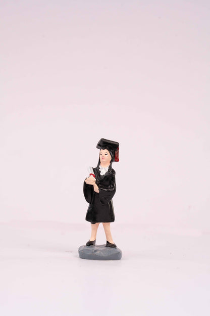 Girl in a graduation gown