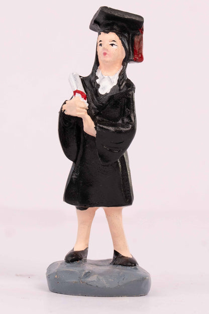 Girl in a graduation gown