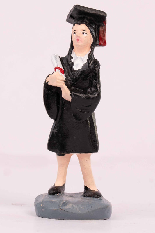 Girl in a graduation gown