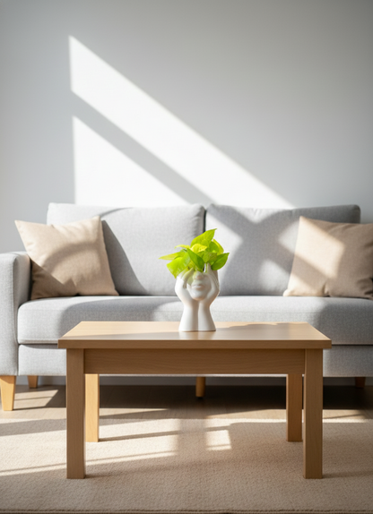 Ceramic Pot With - Money Plant